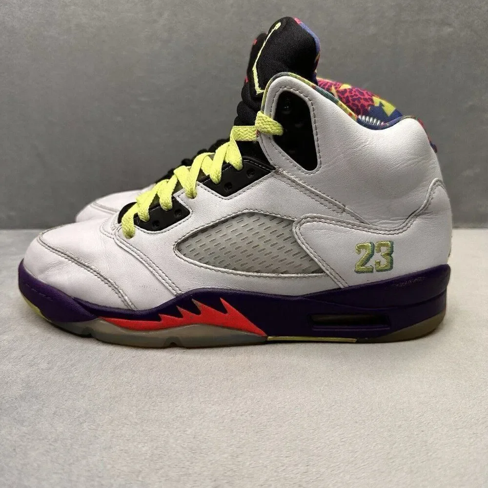 Jordan 5 Retro Mens Size 8 Shoes Alternate Bel-Air White Court Purple Green 2020